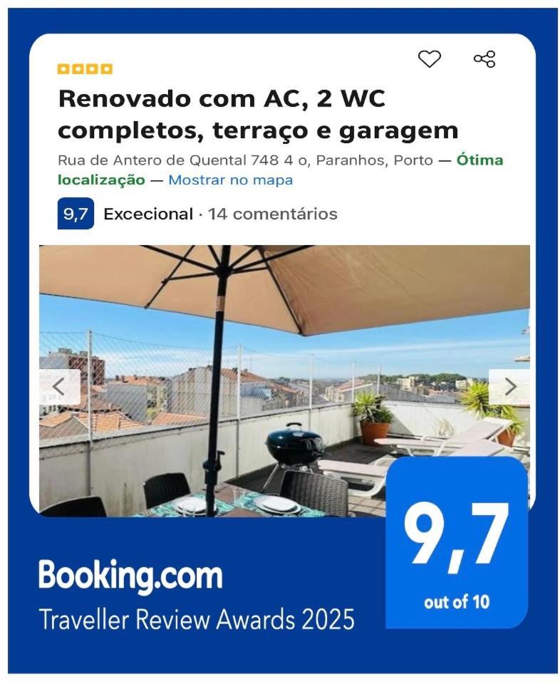 Ferienwohnung Renovado Com Ac, 2 Wc Completos, Terraco E Garagem Porto Exterior foto